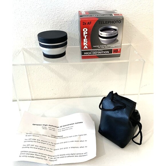 Opteka 2X AF Telephoto Lens for Digital Camera Manual Pouch New/Boxed - Picture 1 of 5